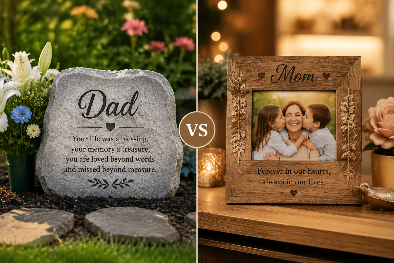 Best Memorial Gifts for Loss of Father vs. Loss of Mother